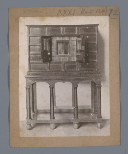 Art cabinet with two doors and eleven drawers in the Rijksmuseum, Amsterdam