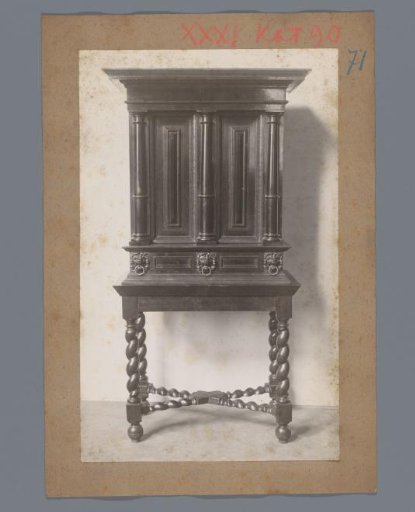 Cabinet decorated with lion heads (probably) in the Rijksmuseum, Amsterdam