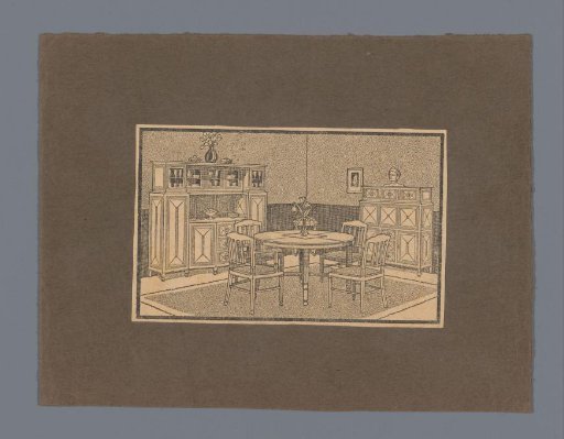 Room with a Table and Two Cabinets