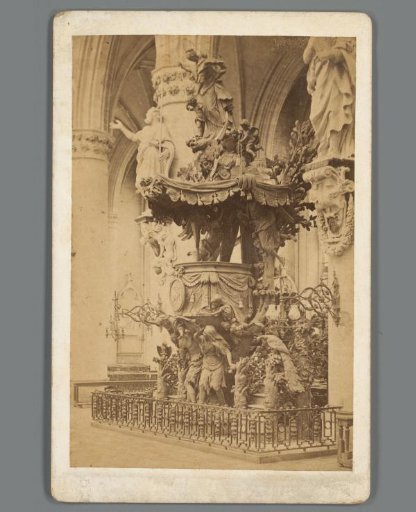 Pulpit in the Cathedral of Saint Michael and Saint Gudula, Brussels