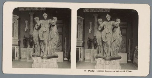 Sculpture Group by Germain Pilon in the Musée du Louvre in Paris, Representing Three Women