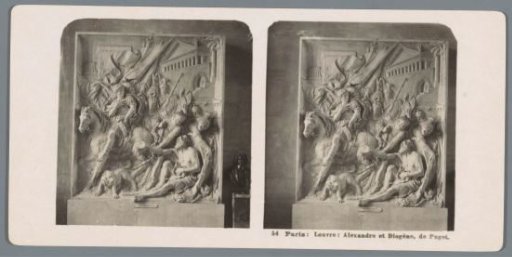 Relief by Pierre Puget in the Musée du Louvre, Paris, depicting the meeting of Alexander the Great and Diogenes of Sinope
