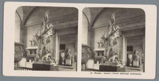 Sculpture in the Musée du Louvre, Paris, depicting Perseus freeing Andromeda