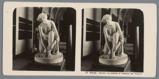 Sculpture by James Pradier in the Musée du Louvre, Paris, depicting the Toilet of Atalante