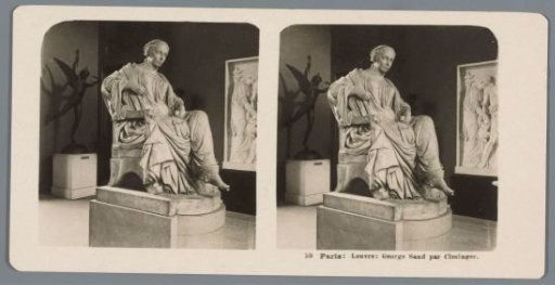 Sculpture by Auguste Clésinger in the Musée du Louvre, Paris, depicting George Sand