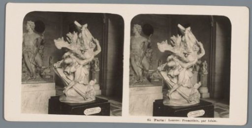 Sculpture by Nicolas Sébastien Adam in the Musée du Louvre, Paris, depicting Prometheus attacked by an eagle