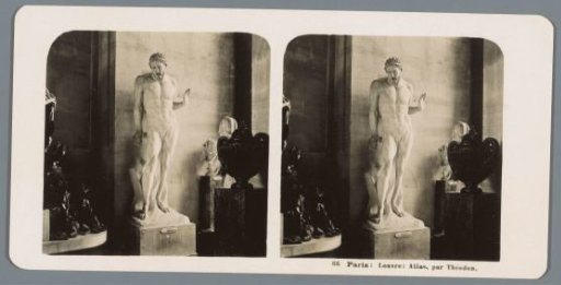 Sculpture by Jean-Baptiste Théodon in the Musée du Louvre, Paris, depicting Atlas