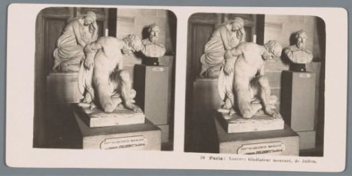 Sculpture by Pierre Julien in the Musée du Louvre in Paris, depicting a dying gladiator
