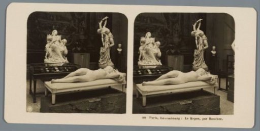 Sculpture by Alfred Boucher in the Musée du Luxembourg in Paris, depicting a sleeping woman