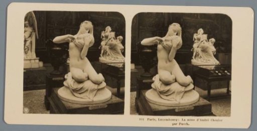 Sculpture by Denys Puech in the Musée du Luxembourg in Paris, depicting the muse of André Chenier