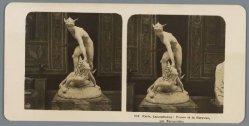 Sculpture by Laurent Marqueste in the Musée du Luxembourg in Paris, depicting Perseus fighting Medusa