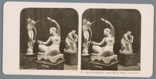 Sculpture by Louis-Ernest Barrias in the Musée du Luxembourg in Paris, representing a young woman from Megara