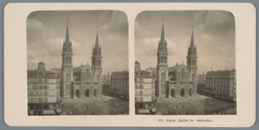 View of the Église Saint-Ambroise in Paris