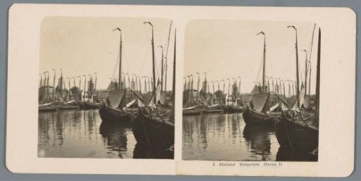 Boats in the harbour of Volendam