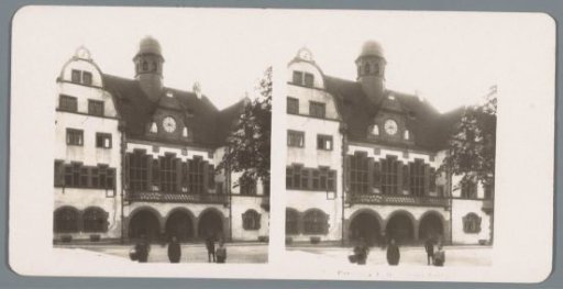 Facade of the Neues Rathaus in Freiburg im Breisgau