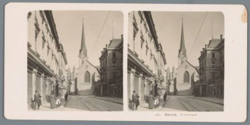 View of the Poststrasse in Zurich
