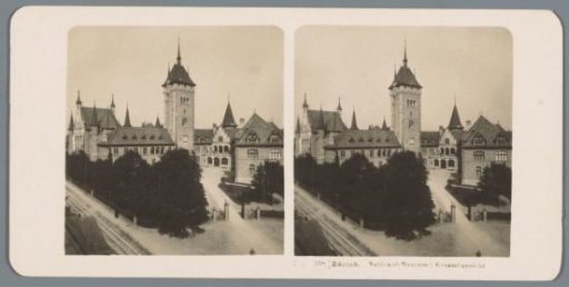 View of the Landesmuseum in Zurich