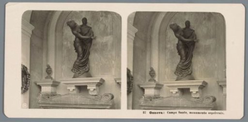 Monument in the Staglieno cemetery