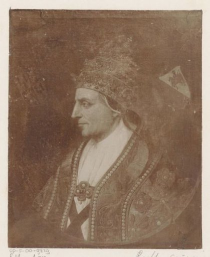 Photographic reproduction of a painted portrait of Pope Adrian VI