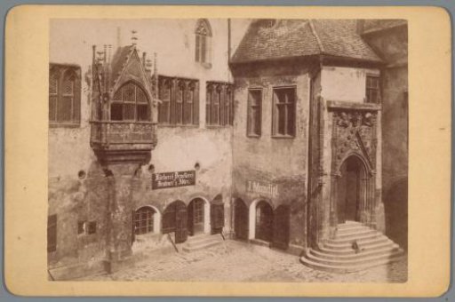 View of a façade with a church portal in Germany