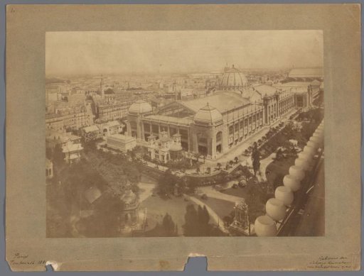 View of the Building of the Fine Arts in Paris during the World Exhibition in Paris in 1889