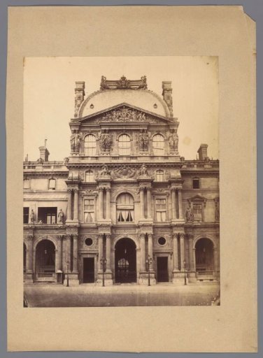 Facade of the Pavillon Richelieu of the Louvre in Paris