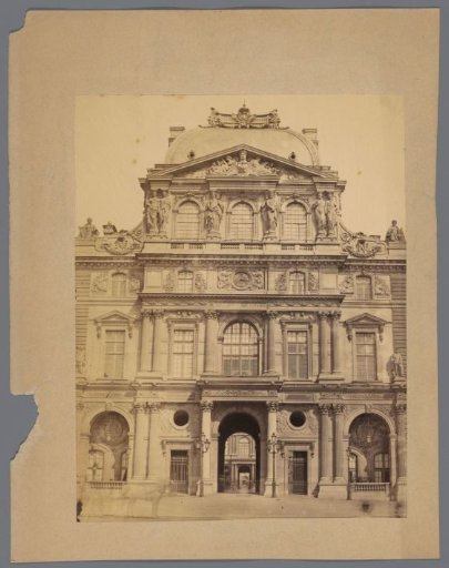 View of the Pavillon Sully of the Louvre in Paris