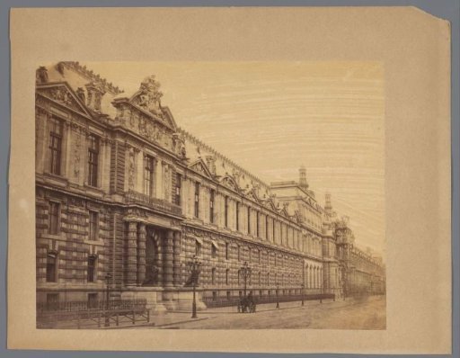 View of a wing of the Louvre in Paris