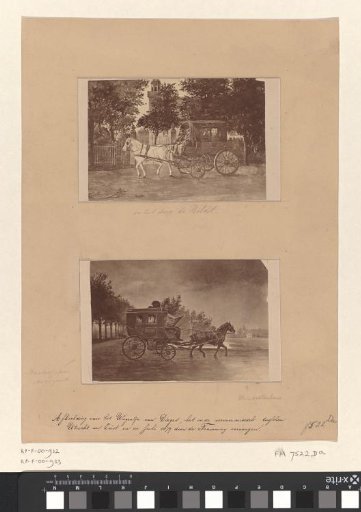 Photoreproduction of the Dieges Wagon, the coach between Utrecht and Zeist, 1879