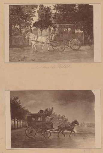 Photoreproduction of the Dieges Wagon, the coach between Utrecht and Zeist, 1879