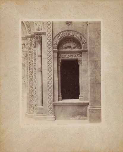 Detail of the gate of the Abbey of St. Fortunatus in Charlieu