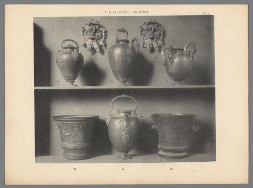Arrangement of a collection of vases