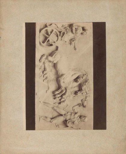 Relief depicting Hercules with four horses and a chariot