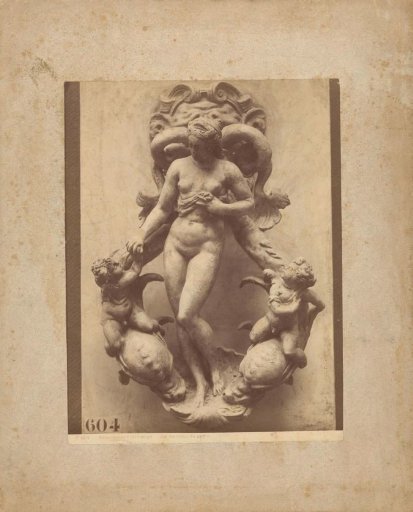 Possible cast of a door knocker with Venus, two dolphins and two figures