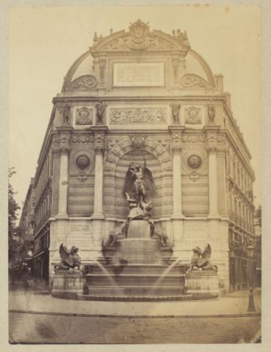 View of the Fontaine Saint-Michel in Paris