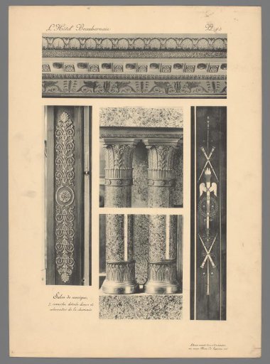 Details of the decoration of the Salon de musique