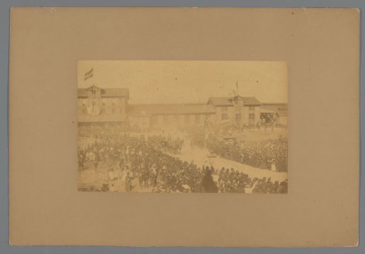April Festivals 1887: The Departure of the Procession from the Station