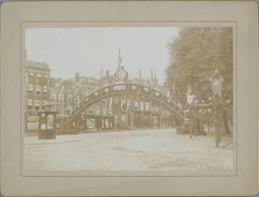 Decorations in The Hague on the Occasion of the Inauguration of Queen Wilhelmina, 1898