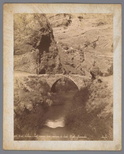 View of a Roman bridge in the Anti-Lebanon mountains