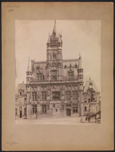 View of the town hall of Compiègne