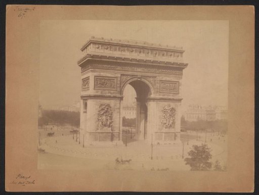 View of the Arc de Triomphe in Paris