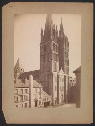 View of the Saint-Etienne church in Caen