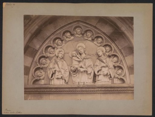 Tympanum by Andrea della Robbia in Prato