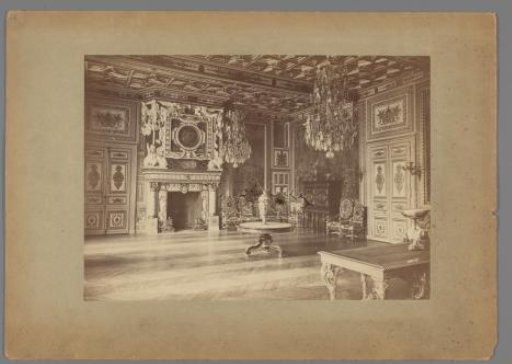 View of the interior of a room in the Château of Fontainebleau