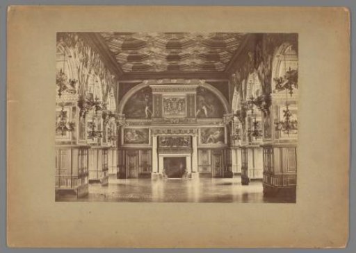 View of the interior of a room in the Château of Fontainebleau