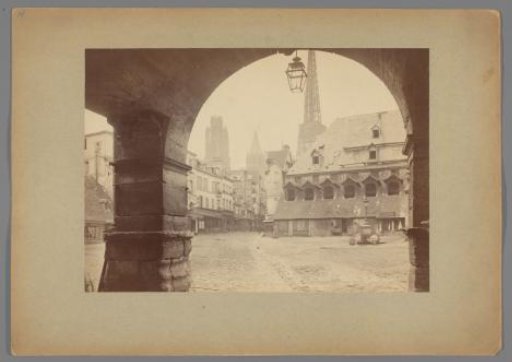 View of a square in Rouen