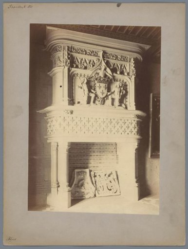 Chimney piece in the castle of Blois