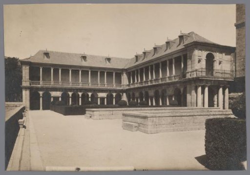 View of the Galería de Convalecientes or Corredor del Sol at El Escorial