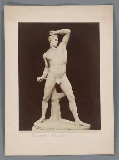 Sculpture of the athlete Creugas by Antonio Canova in the Vatican Museums
