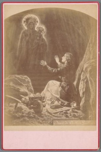 Photoreproduction of the drawing by Arthur Grottger from the series Lithuania, depicting a person with a vision in a mine